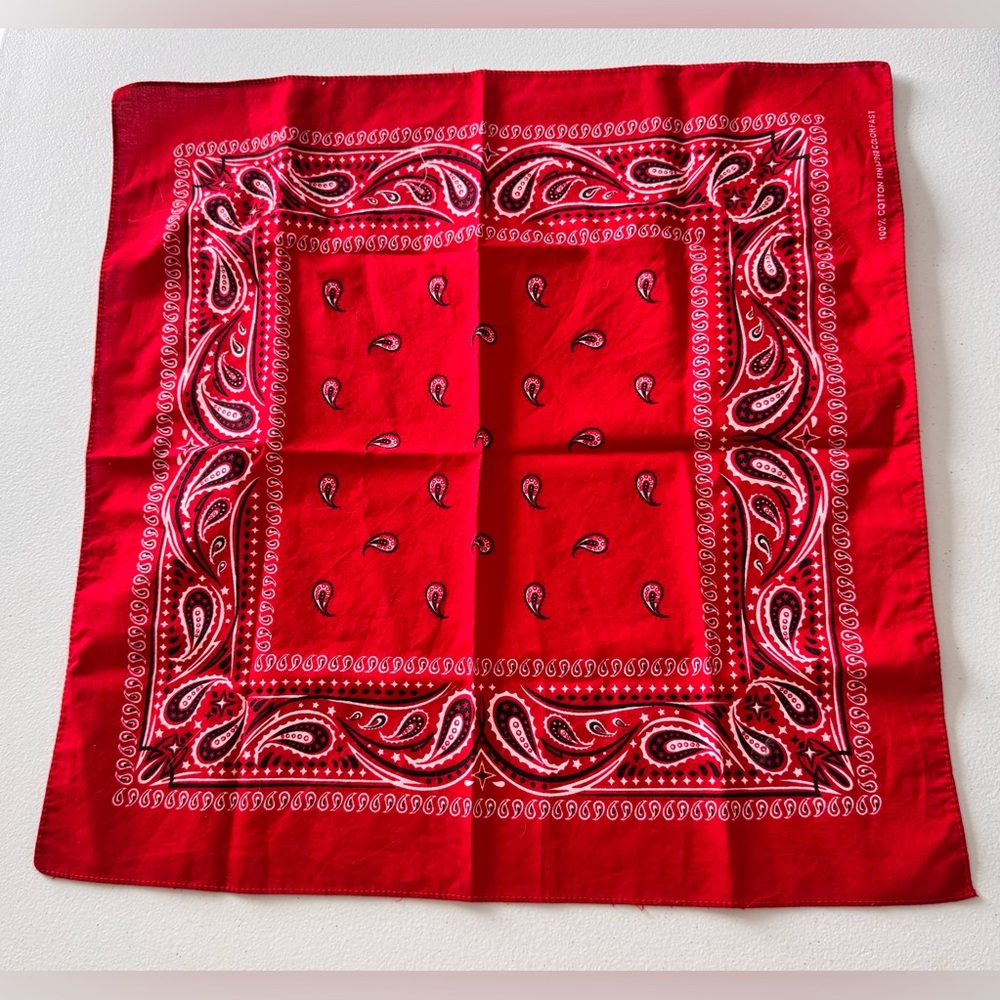 Classic Red Paisley Bandana